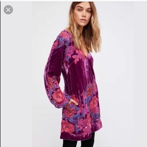 Free People Purple Floral Mini Dress